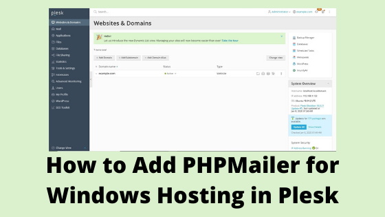 how to include phpmailer in plesk