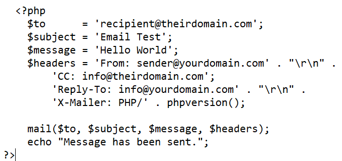 PHPMailer script