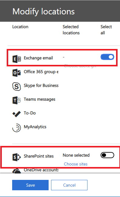 Microsoft Exchange Email