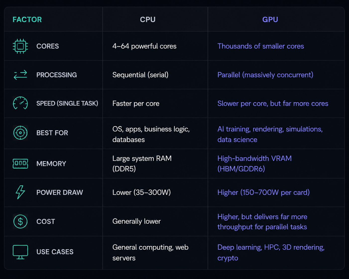 GPU vs CPU