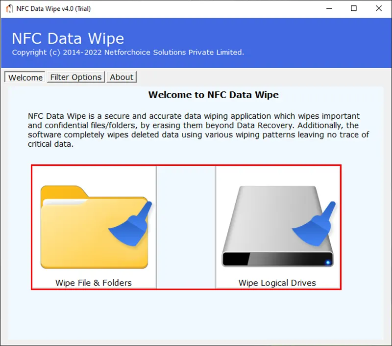 Select data wipe source